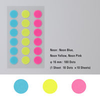 ニトムズ（nitoms） STALOGY マスキング丸シール 16mm ネオン 1枚 S2236