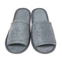 小野商事 使い捨てスリッパ タオル生地 前開きタイプ グレー WS6155 1セット(1組(20足)×5)