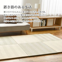 【玄関渡し】 萩原 置くだけファブリック置き畳　ボーナ　単品1枚 ブラウン 82×82×2.5cm（直送品）