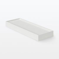 無印良品 再生ポリプロピレン入りファイルボックススタンダード用キャスターもつけられるフタ 幅10cm用 ホワイトグレー 2個