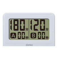 ドリテック　ダブルタイマー　ホワイト　T-551WT　キッチンタイマー　デジタル 1セット(3個)