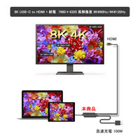 Vodaview USB-Cマルチポート Hub HDMI8K/PD100W 映像転送 / 給電 VV-UCHDPD-UH 1個