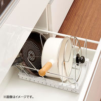 伸晃 フライパン 鍋 スタンド 幅29~55cm 2WAY 伸縮タイプ PFN-NS 1セット(3個)