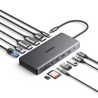 ドッキングステーション 13-in-1 HDMI×2 LAN DisplayPort SDカードスロット 3.5mmオーディオ