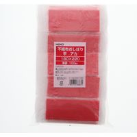 シモジマ 不織布おしぼり 平 アカ 180x220 004711051 1箱(100枚)