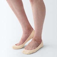 【レディース】無印良品 婦人 つま先に縫い目のない 浅履きフットカバー かかと滑り止め付き ベージュ 1セット（2足組） 良品計画
