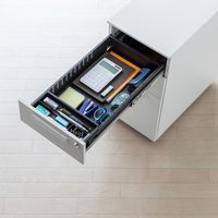 サンワサプライ キャビネット 3段 幅300×奥行534×高さ600mm ホワイト SNW-107W 1台（直送品）