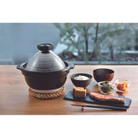 HARIO フタがガラスのご飯釜2~3合 GNR-200-B-W 1個（直送品）
