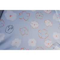 アテイン 55cm 折りたたみ傘 ひるねこ レザーハンドル グレー 5266GY 1セット(3本)（直送品）