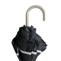 アテイン 47cm 手開き傘 長傘 晴雨兼用 日傘 パイピングフリル ブラック 6662BK 1セット(3本)（直送品）