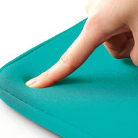 デビカ 大きく開くクッション付きPCケース アクアグリーン 143023 1個