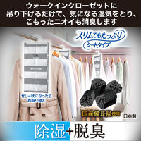備長炭ドライペット 除湿剤 ウォークインクローゼット用 シートタイプ 湿気取り 1袋（3枚入） エステー