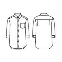 住商モンブラン シャツ ワイシャツ 兼用 7分袖 黒 SS007-93-LL 1枚