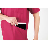 フィード FEEDデイリースクラブ バックポケット付(男女兼用)FSC014/ワイン/M 5005607 1枚　スクラブ（直送品）