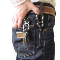 中林製作所 タフレーベル レザーキーホルダー 黒 VEX-213 1個