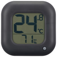 オーム電機 デジタル温湿度計黒 TEMー100BーK 08-1445 1個