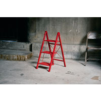 天馬 アルミ踏み台スリム3段レッド 812004236 1個