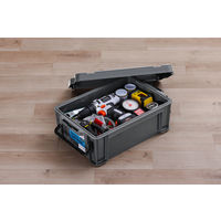 【バックルコンテナ】アイリスオーヤマ コンテナ プラスチック製バックル コンテナボックス 容量12.1L BL-13P チャコールグレー 1個