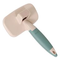 ペット美容室 掃除機能付きソフトスリッカーブラシ S 1個 ドギーマン