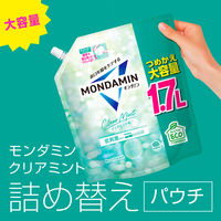 マウスウォッシュ 洗口液 口臭 モンダミン クリアミント つめかえ 大容量 1.7L 低刺激タイプ 口臭対策 アース製薬