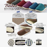 センコー Beide3 室内・屋内兼用 スリッパ M:約22.5-23.5cm パープル BEI191099 1足（直送品）