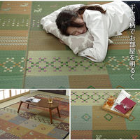 イケヒコ・コーポレーション ラグ い草 ギャベ 抗菌防臭 セレナCP 2610×2610mm グリーン 1030840120402 1枚（直送品）