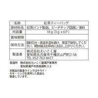 えいこく屋 贅沢なフルーツティー もも 三角ティーバッグ 1セット（18バッグ：6バッグ入×3箱）