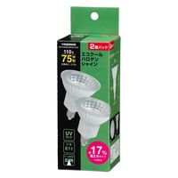 ヤザワコーポレーション エコクールハロゲンシャイン75W形広角2P JDR110V50WUVWKH3E112PYZ 1パック(2個入)
