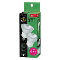 ヤザワコーポレーション エコクールハロゲンシャイン75W形中角2P JDR110V50WUVMKH3E112PYZ 1パック(2個入)