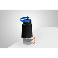 ジェントス ルミサス 高演色クランプ式折りたたみデスクライトブラック DK-R115BK 1台