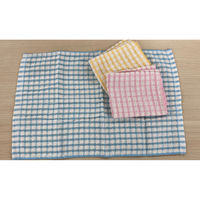 【ほんの気持ちですシール付・OPP個装】日繊商工 ミニチェックキッチンクロス３枚セット NK3001-kimoti 1箱(100個入)（直送品）