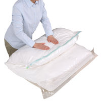 防ダニ 掃除機のいらない押すだけ ふとん圧縮袋 M 1個 東和産業