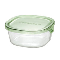 耐熱ガラス 保存容器 グリーン 角型 4点セット パック&レンジ PSC-PRN4G1 iwaki（イワキ）