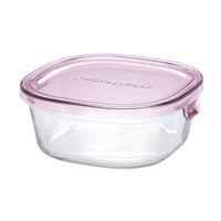 耐熱ガラス 保存容器 ピンク 角型 4点セット パック&レンジ PSC-PRN4P1 iwaki（イワキ）