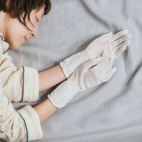 上州絹屋 セリシンナイトグローブ ベージュ 絹 100% 1セット（2個入） ミヤマ全織