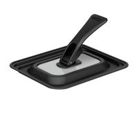 サーモス 折りたたみスタンド式 玉子焼きフライパンフタ ブラック KLI-001 BK 1個