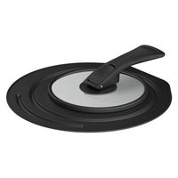 サーモス（THERMOS） 折りたたみ スタンド式 フライパン フタ 18/20cm対応 ブラック KLG-001 BK 1個