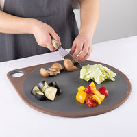 貝印 まるいまな板 35cm チャコールグレー 食洗機対応 AP5332 1セット(3個)