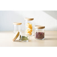 アデリア 保存容器 スタックストック M 木製フタ 1個 石塚硝子