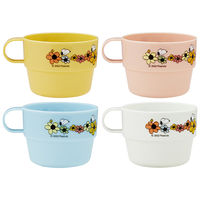 スケーター スタッキングコップ ケース付き スヌーピー ピクニック 1セット（コップ 220ml：各4個+ケース 850ml）