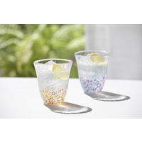 アデリア 津軽びいどろ ペアグラス タンブラー さくらさくら ピンク・ブルー 320ml 日本製 化粧箱入り 1セット（2個） 石塚硝子