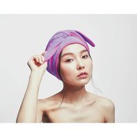 BEAULy クイックドライヘアターバン ヘアドライタオル マイクロファイバー パープル 1個 コジット