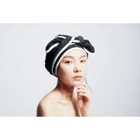 BEAULy クイックドライヘアターバン ヘアドライタオル マイクロファイバー ブラック 1個 コジット