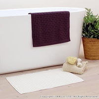 バスマット Ag+ ブリーク タオル地 40×60cm パープル 1枚 オカ
