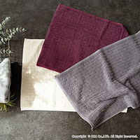 バスマット Ag+ ブリーク タオル地 40×60cm グレー 1枚 オカ