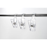 Like-it（ライクイット） タオルバー ポール フック ハンギングクリップ クリア 日本製 1セット（5個組）