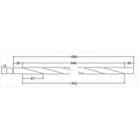 スチールミガキ角パイプ 19×19×1.6×1000mm(標準 右)スパイラル stp-19-nejiri-hyouzyun-migi 1本（直送品）
