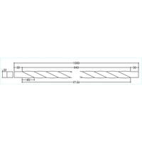 スチールミガキ角パイプ 22×22×1.6×1000mm(限界 右)スパイラル stp-22-nejiri-genkai-migi 1本（直送品）
