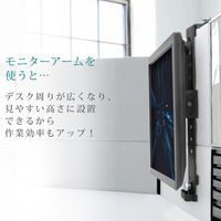 スタープラチナ 快適ワークのモニターアーム PT100 ブラック TVSOFPT100B 1台（直送品）