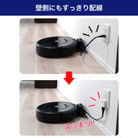 電源タップ スイングアダプター 耐雷サージ プラグの方向を上下に変える ホワイト シンプル A-380SB（W） ELPA 1個